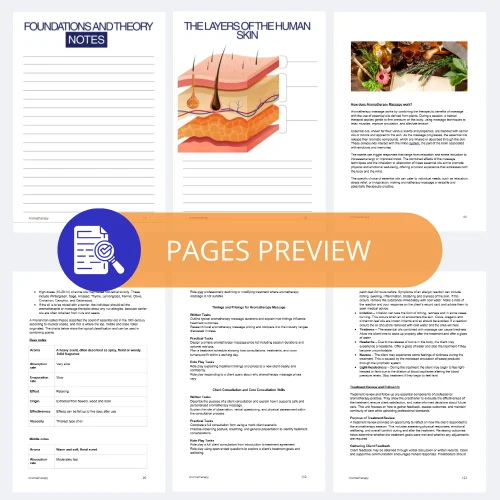 Aromatherapy Massage Editable Training Manual