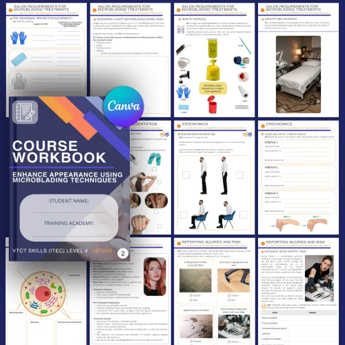 Enhancing Eyebrows with Microblading Techniques workbook pack